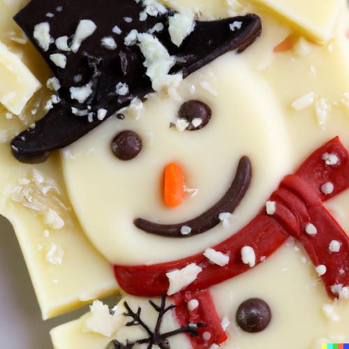 Delicious Melted Snowman Chocolate Bark Recipe