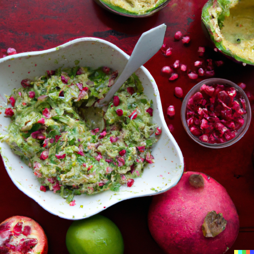 Delicious Guacamole Recipe with Festive Pomegranate Twist